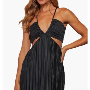 Hollywood Dreams Pleated Tie Back Dress